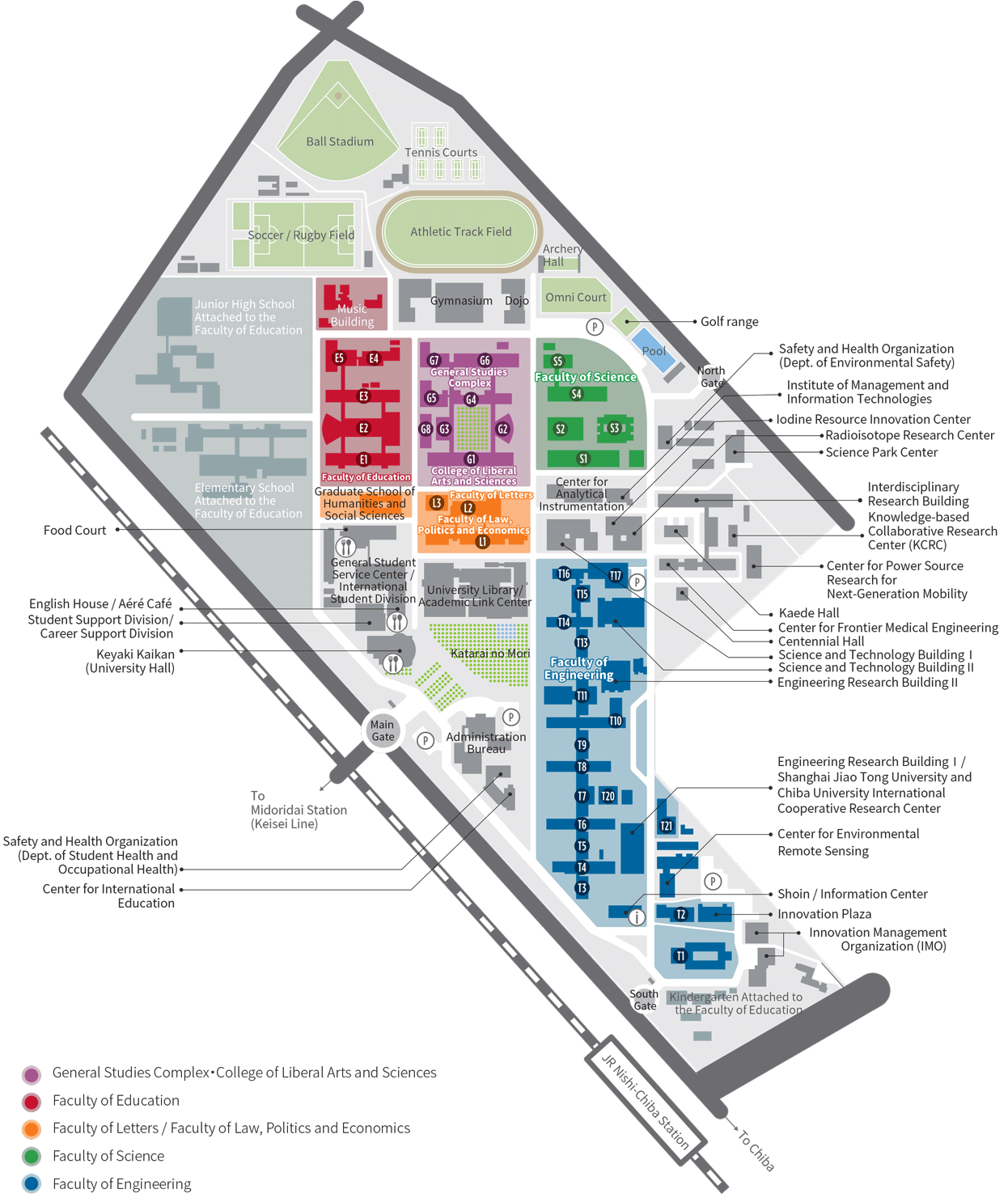 西千葉キャンパス周辺地図