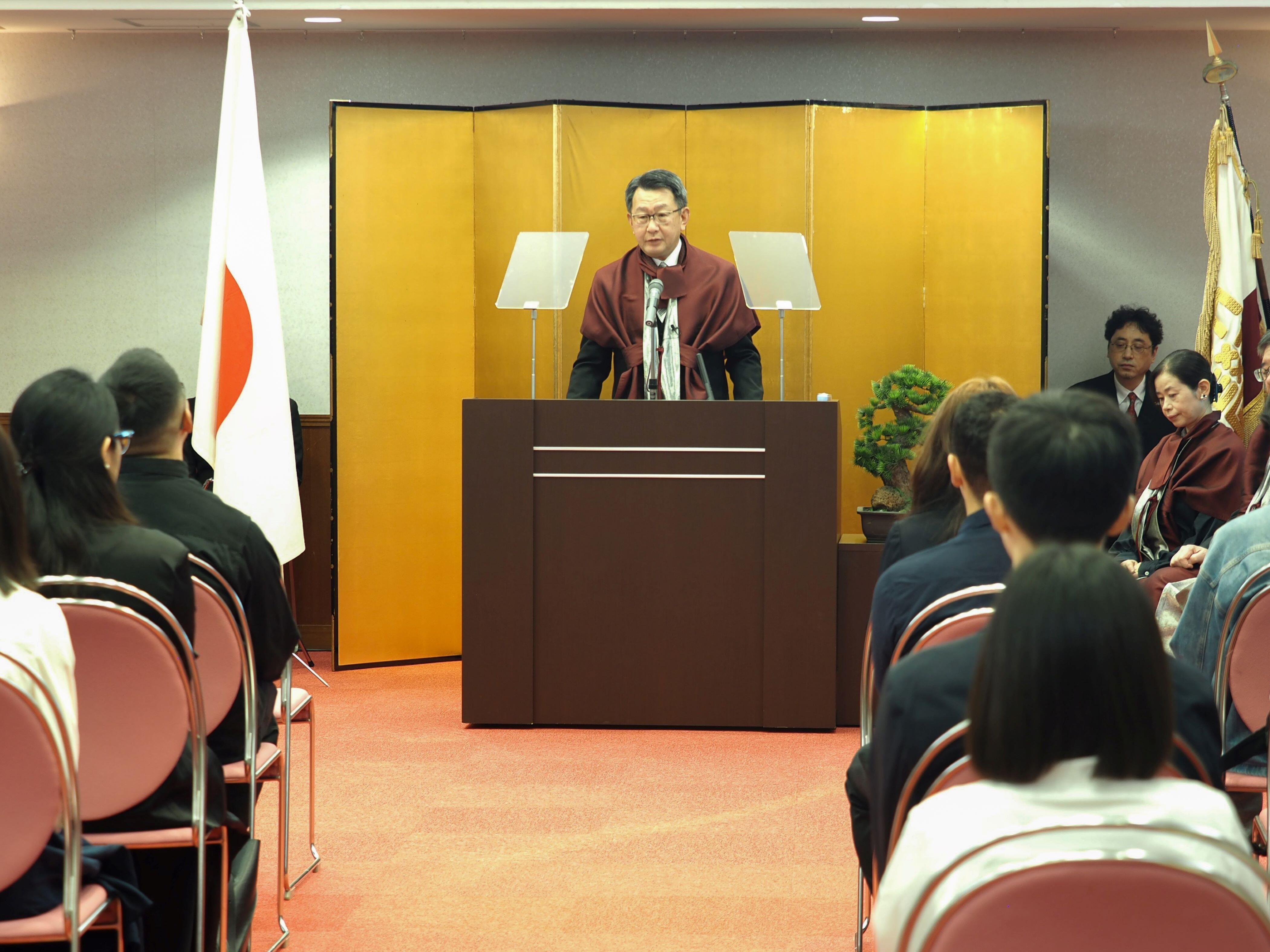 大学院入学式の様子
